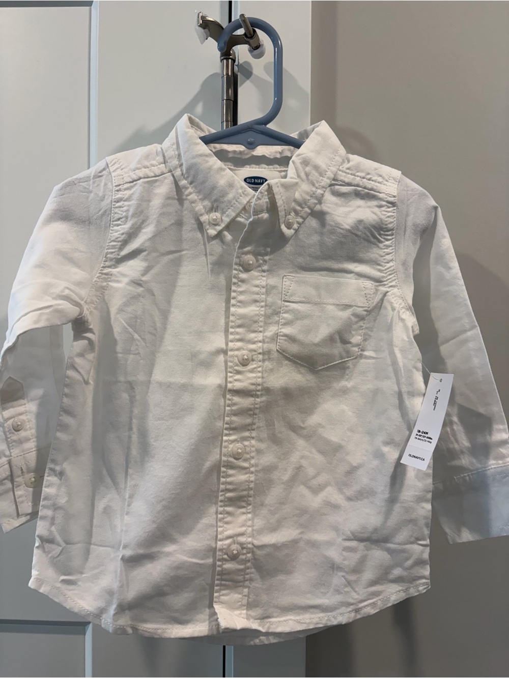 Old Navy White Oxford Button-Down Shirt for Kids